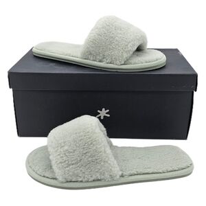 Splendid Womens Carmen Slide Sandals Slippers Open Toe Faux Far Mint Size 6M NWB